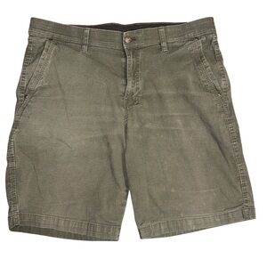 Weatherproof Vintage Olive Green Stretch Utility Shorts | Men’s 36